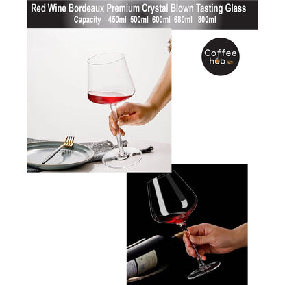 (READY STOCK)Red Wine Glass Burgundy Bordeaux Premium Crystal Clear Glass Tasting Glasses Kitchen Cup Gift Set