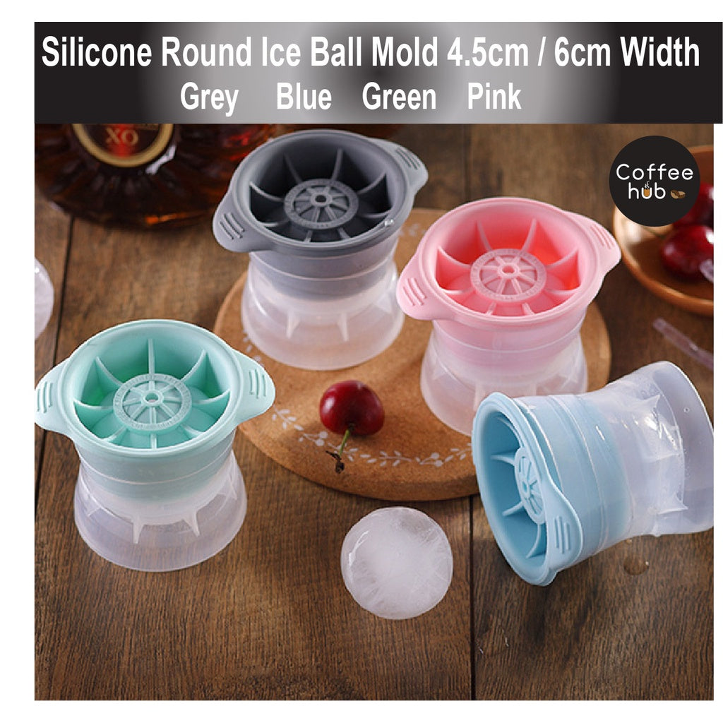 (Ready Stock)Round Ice Ball Mold DIY Silicone Sphere Stackable For Whiskey Cocktail Drink Jelly Mold