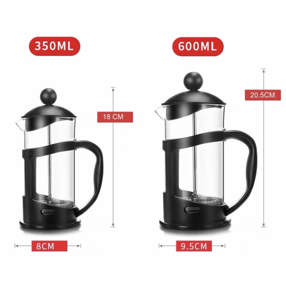 (Ready Stock)Coffee French Press Maker 350ml 600ml cum Milk Frother