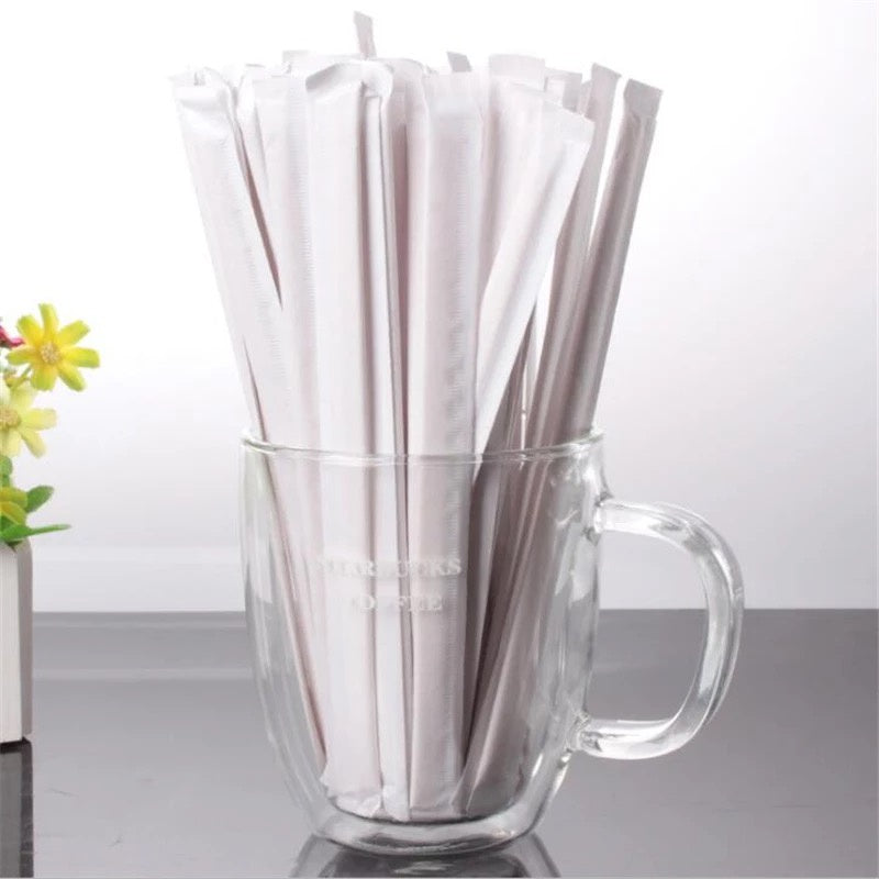 (READY STOCK)Coffee Wood Stirrer Disposable Rod 14cm Length Individual Packed 500pcs±/Bag