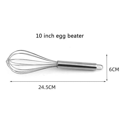 (READY STOCK)Stainless Steel Whisk Handheld Egg Beater Milk Frother Manual Stir Baking Tools