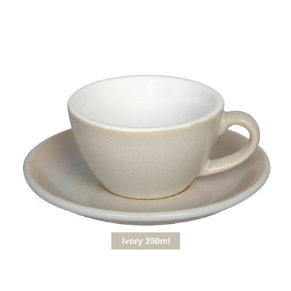 (Ready Stock)100% Genuine Coffee Espresso LOVERAMICS Egg 200 ml 250ml 300ml Latte Cup & Saucer Set