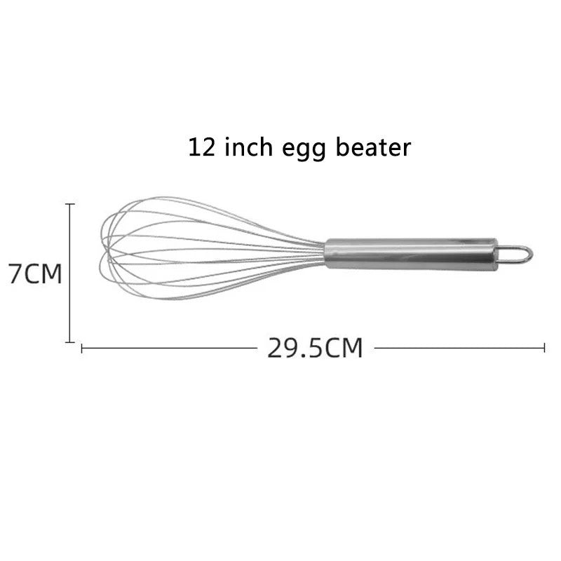 (READY STOCK)Stainless Steel Whisk Handheld Egg Beater Milk Frother Manual Stir Baking Tools