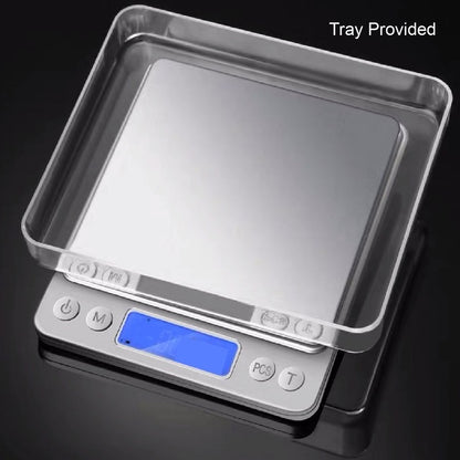 (Ready Stock)Coffee Espresso Kitchen Baking Digital Weighing Scale High Accuracy 0.1 to 3000 gram Silver