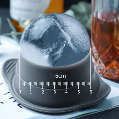 (Ready Stock)Round Ice Ball Mold DIY Silicone Sphere Stackable For Whiskey Cocktail Drink Jelly Mold