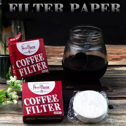 (READY STOCK)Coffee Espresso Moka Pot Filter Round Paper Size 56mm 60mm 68mm(100pcs/box)