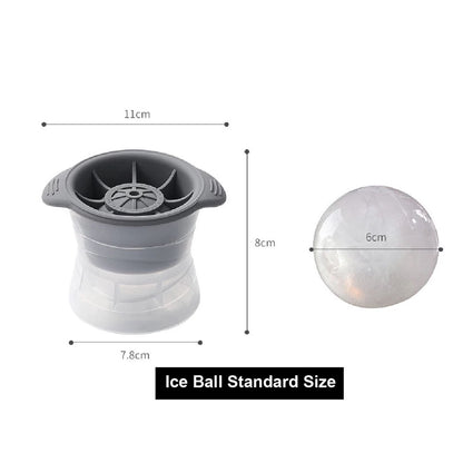 (Ready Stock)Round Ice Ball Mold DIY Silicone Sphere Stackable For Whiskey Cocktail Drink Jelly Mold