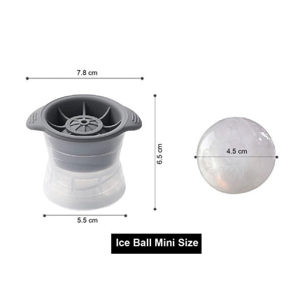 (Ready Stock)Round Ice Ball Mold DIY Silicone Sphere Stackable For Whiskey Cocktail Drink Jelly Mold