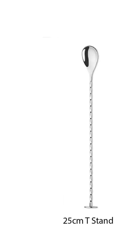 (Ready Stock)Cocktail Bar Spoon Double Head Cum Fork Bullet Head For Mixing Swizzle Stick 26cm 32cm Length