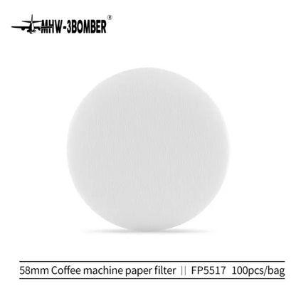 (Ready Stock)MHW-3BOMBER Disposable Coffee Filter Paper Espresso Maker Compatible 51mm 53mm 58mm 100pcs