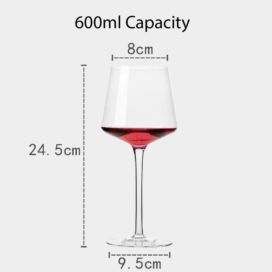 (READY STOCK)Red Wine Glass Burgundy Bordeaux Premium Crystal Clear Glass Tasting Glasses Kitchen Cup Gift Set