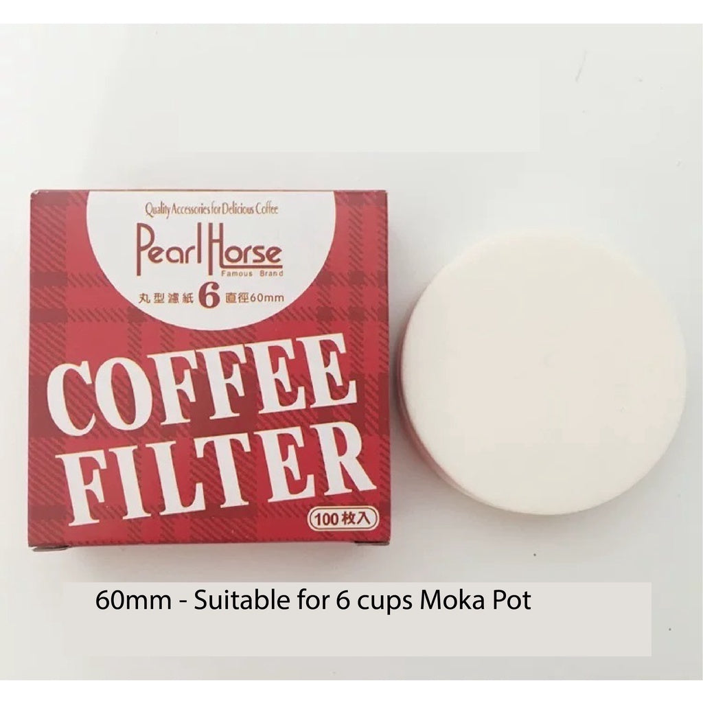 (READY STOCK)Coffee Espresso Moka Pot Filter Round Paper Size 56mm 60mm 68mm(100pcs/box)