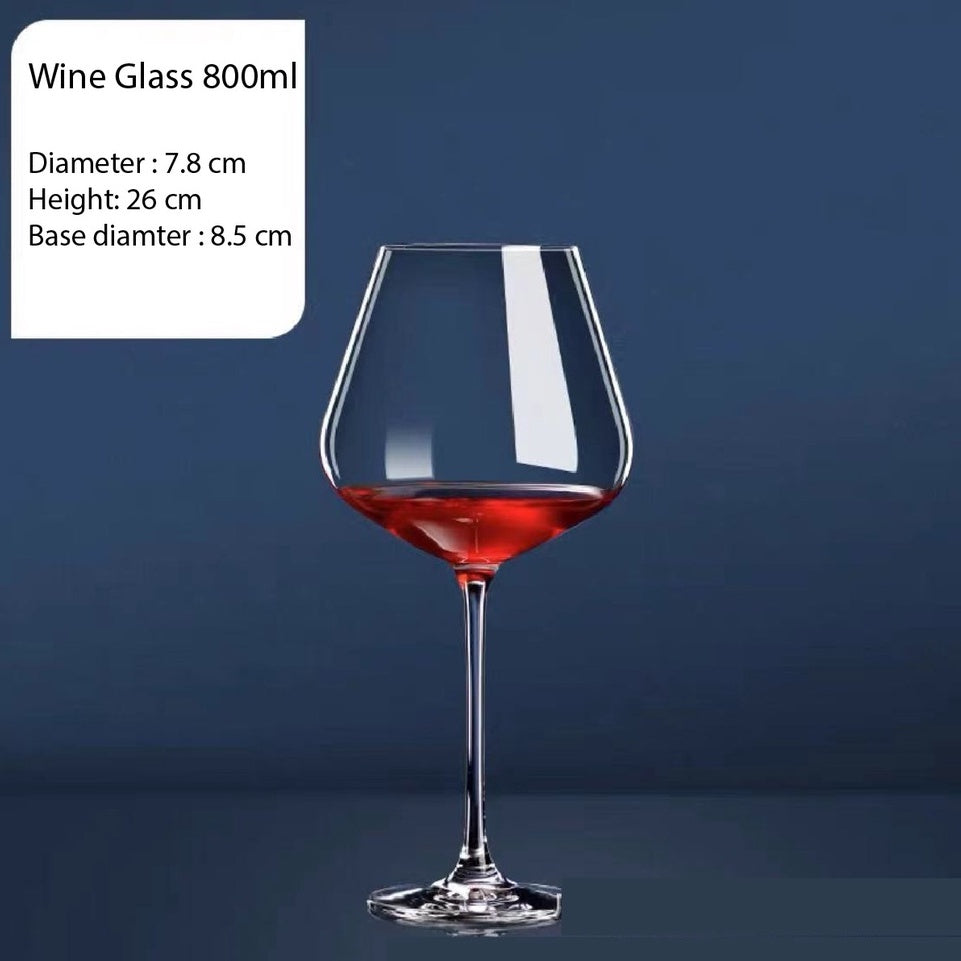 (READY STOCK)Red Wine Glass Burgundy Bordeaux Premium Crystal Clear Glass Tasting Glasses Kitchen Cup Gift Set