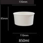 (READY STOCK)Disposable Kraft Paper Bowls Fruit Salad Ice Cream Food Packaging Container Take Away With Lid 50PCS