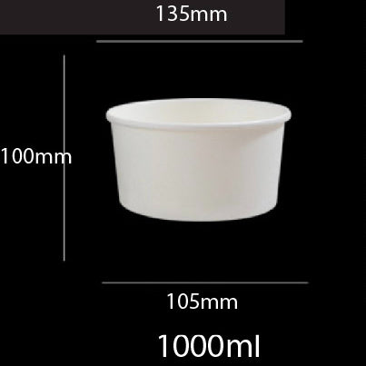 (READY STOCK)Disposable Kraft Paper Bowls Fruit Salad Ice Cream Food Packaging Container Take Away With Lid 50PCS