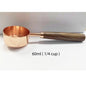 (Ready Stock)Coffee Foods Powder Measure Cups Tools Walnut Wood Handle Rose Gold 15ml 30ml 60ml