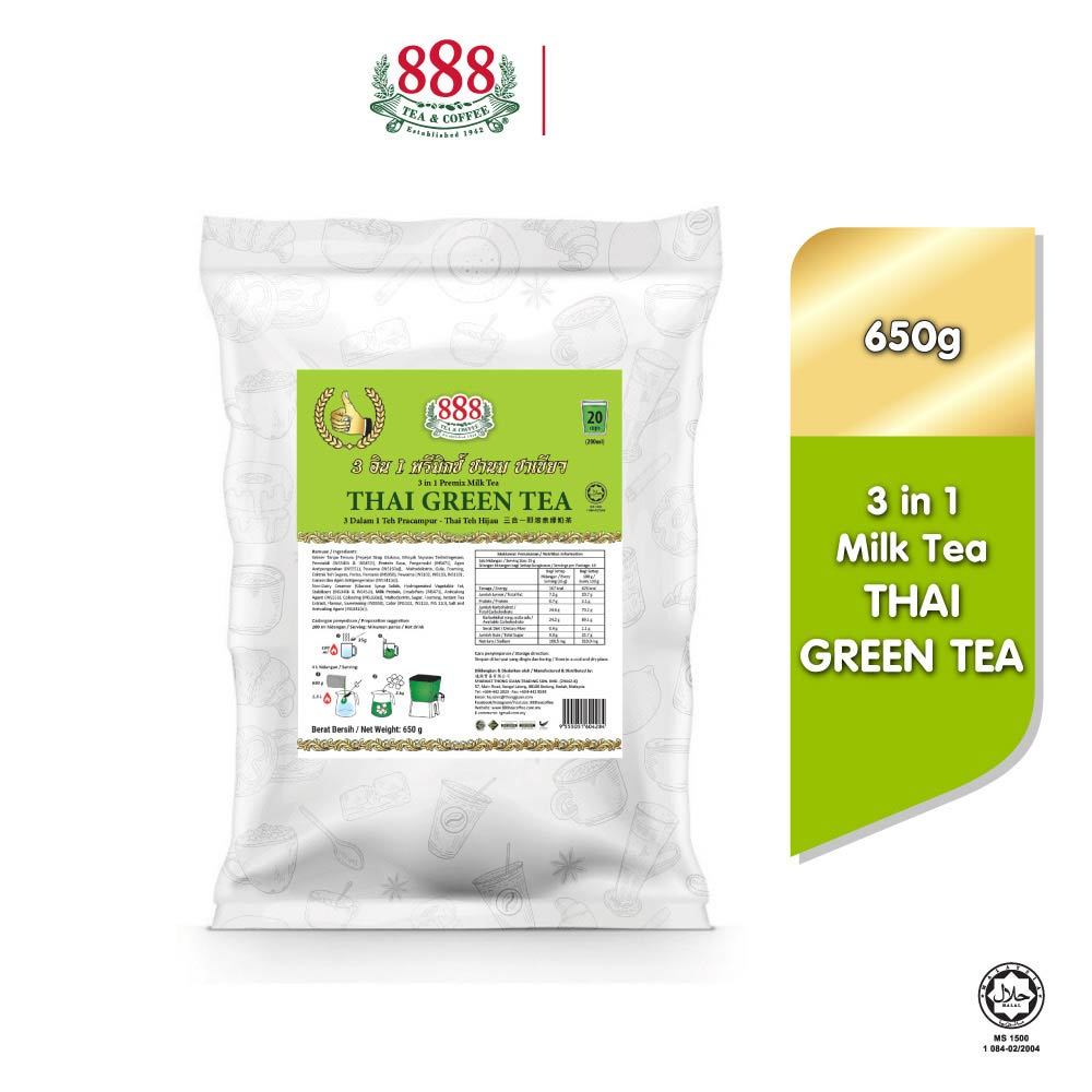 (Ready Stock)888 Instant THAI Green Tea THAI Milk Tea HALAL(650g)