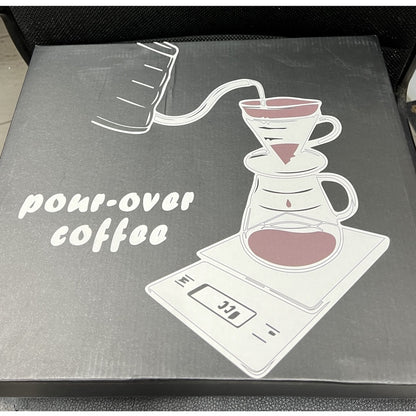 (READY STOCK)Filter Coffee Pour Over Starter Kit Gift Set Box Dripper Server Paper Gooseneck Set 4pcs