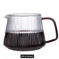 (Ready Stock)Coffee Hand Drip Glass Server Pour Over High Borosilicate Vertical Stripe Vintage Sepia 400ml 500ml 650ml