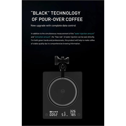 (Ready Stock)TIMEMORE Black Mirror 2 Coffee Pour Over Electronic Scale Data Sharing Dual Sensor