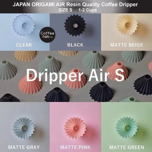 (READY STOCK)ORIGAMI Japan Coffee Dripper AIR Multi Color Size S 1-2 Cup Resin Quality