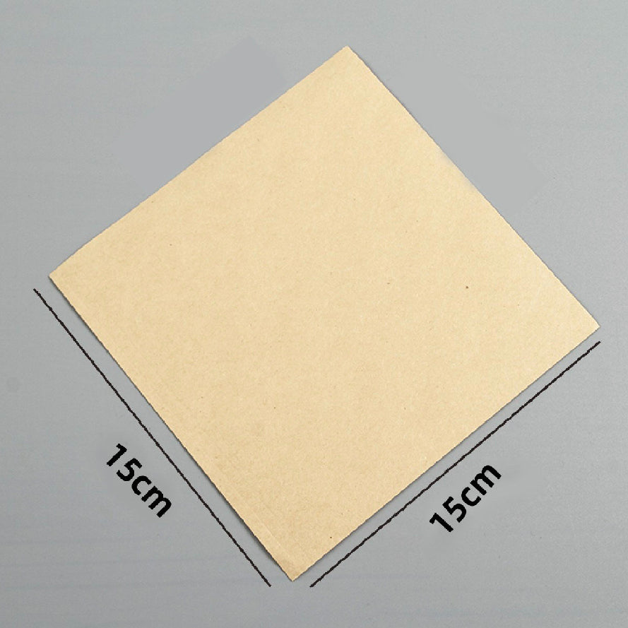 (READY STOCK)Kraft Paper Sandwich Paper Wrap Disposable Food Packing Triangle Shape Oil- Proof Doughnut Baking 50 Pcs