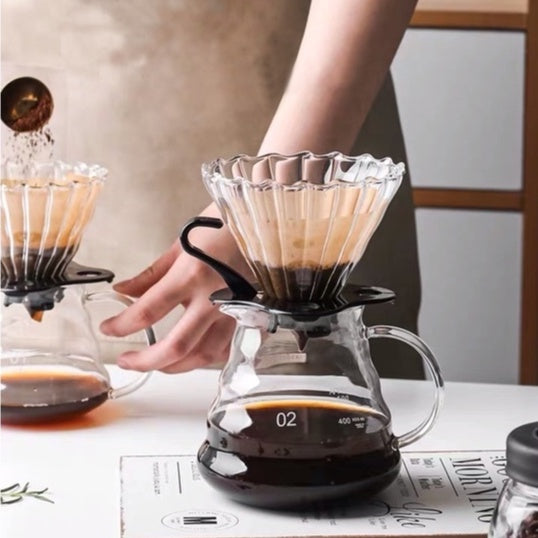 (Ready Stock ) Coffee Filter V60 Dripper V60 Glass Size 01 02