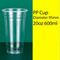 (Ready Stock)Coffee Latte Tea Thick Quality PP Cup Bubble Milk Disposable Take Away With Flat Dome Lid 12oz 16oz 20oz