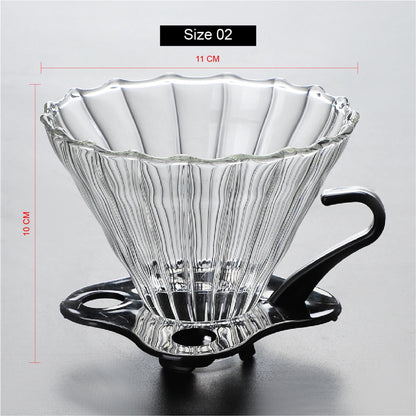 (Ready Stock ) Coffee Filter V60 Dripper V60 Glass Size 01 02