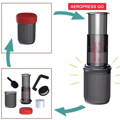 (Ready Stock)ORIGINAL Genuine AeroPress Portable Go Travel Coffee Press Maker|Fellow Prismo