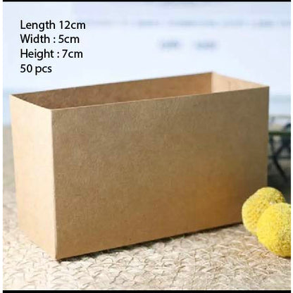 (READY STOCK)Kraft Paper Sandwich Paper Wrap Disposable Food Packing Triangle Shape Oil- Proof Doughnut Baking 50 Pcs