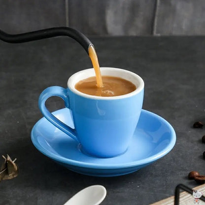 (READY STOCK)Coffee Espresso Cup Set Porcelain Cup and Saucers Drinkware 80ml 170ml