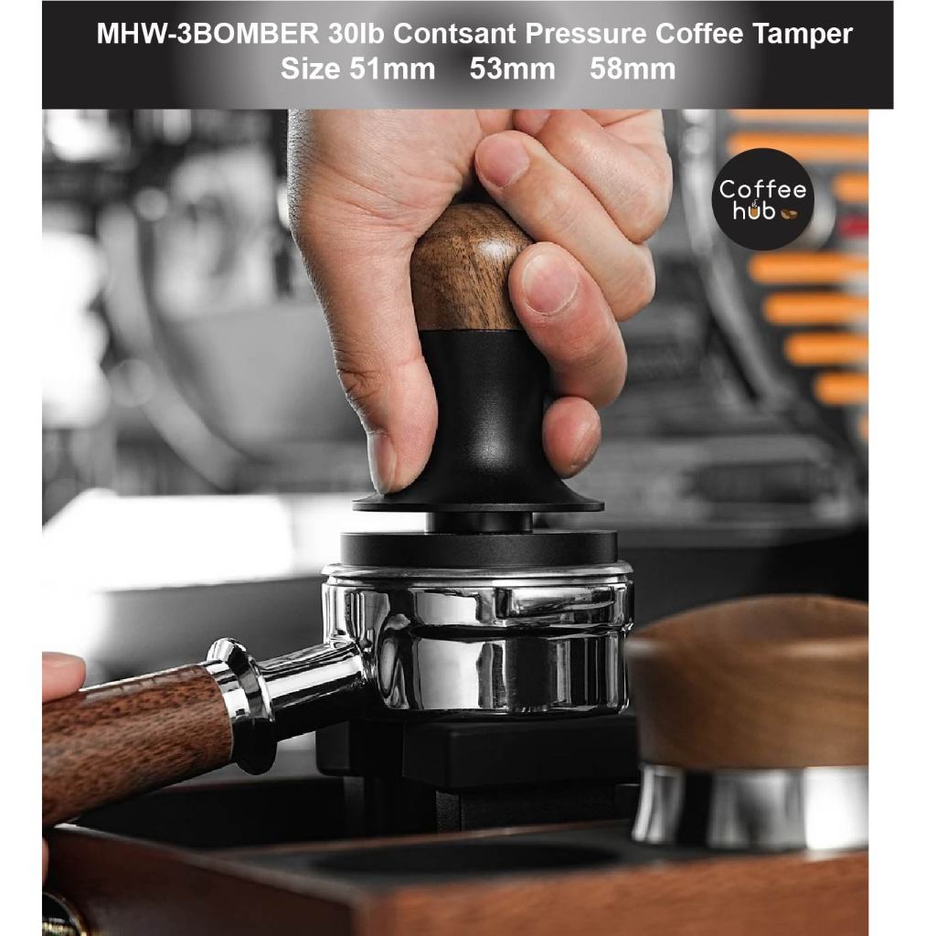 (Ready Stock)MHW-3BOMBER 30lb Constant Pressure Coffee Tamper 51mm 53mm 58mm Calibrated Spring Loaded Tools