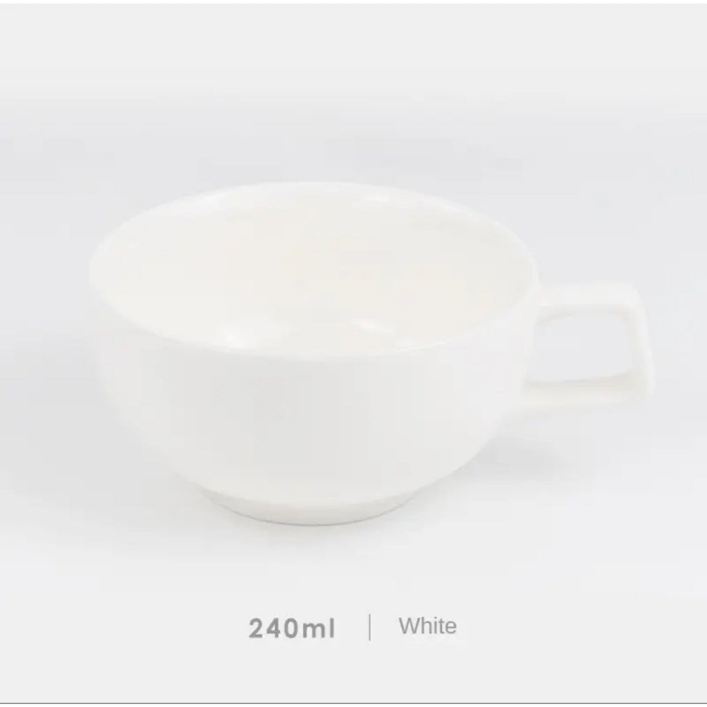 (Ready Stock)AIRFLOW Fat Wide Mouth Thick Latte Cup Professional Coffee Cup 240ml