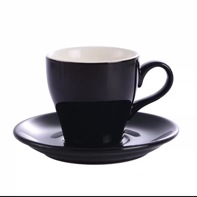 (READY STOCK)Coffee Espresso Cup Set Porcelain Cup and Saucers Drinkware 80ml 170ml