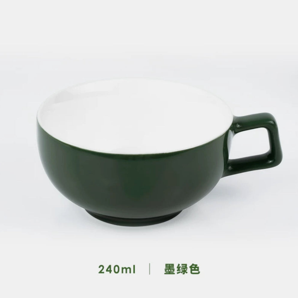 (Ready Stock)AIRFLOW Fat Wide Mouth Thick Latte Cup Professional Coffee Cup 240ml