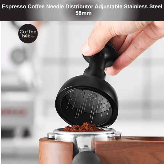 (Ready Stock)58mm Stainless Steel Coffee Needles Distribution Powder Adjustable Depth Stainless Steel