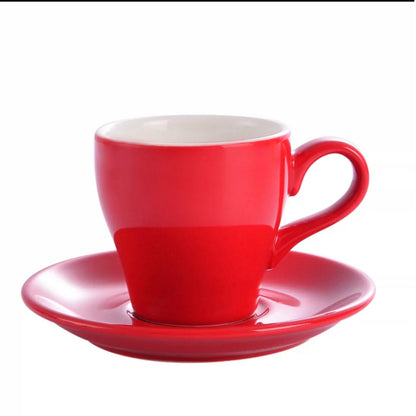 (READY STOCK)Coffee Espresso Cup Set Porcelain Cup and Saucers Drinkware 80ml 170ml