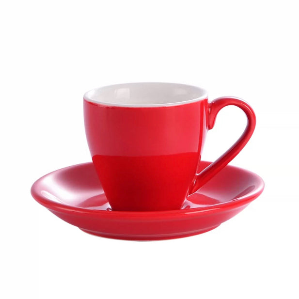 (READY STOCK)Coffee Espresso Cup Set Porcelain Cup and Saucers Drinkware 80ml 170ml