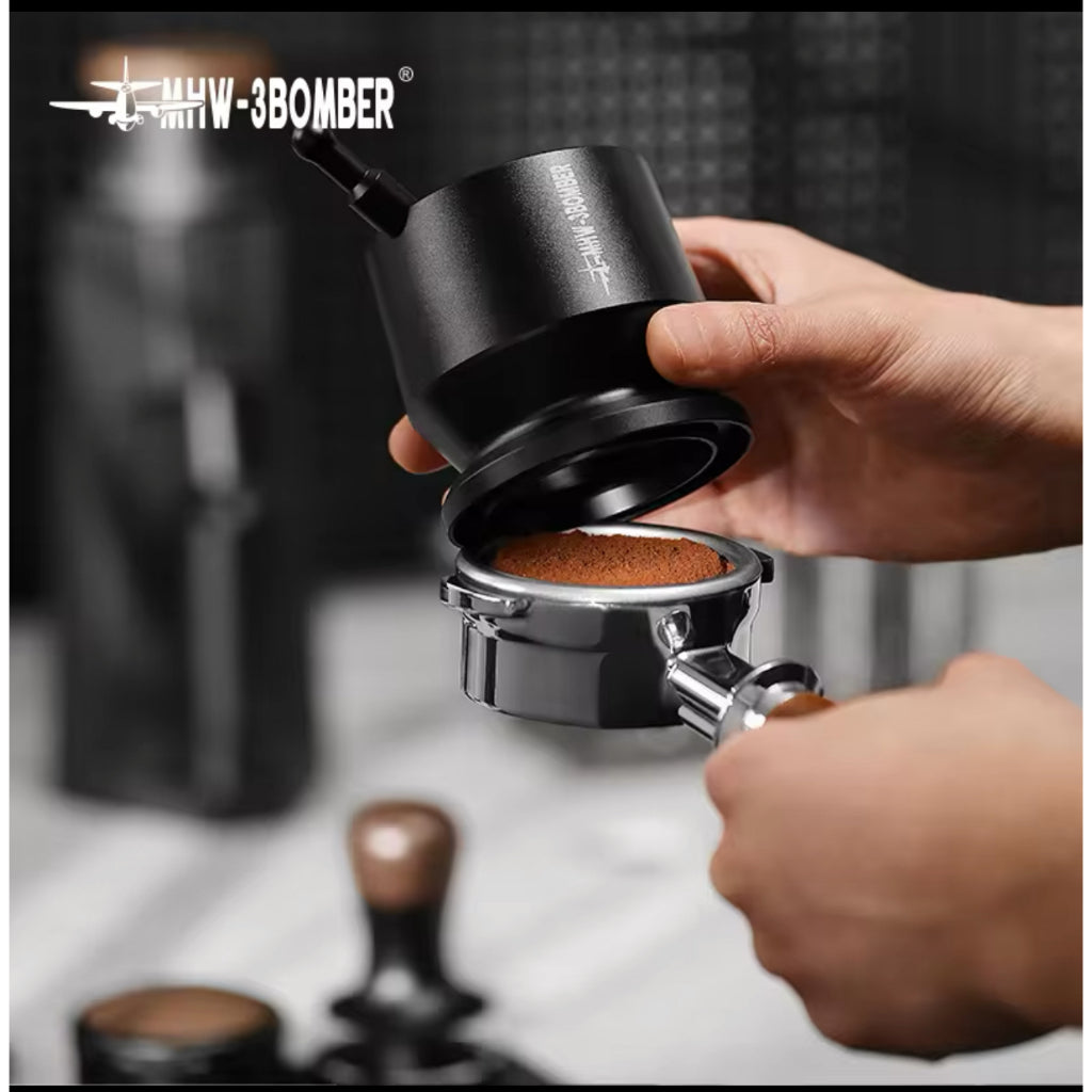 ( Ready Stock ) MHW-3BOMBER Espresso Dosing Cup With Stirrer Aluminium Alloy Coffee Dosing Funnel Portafilter