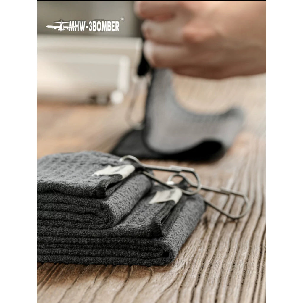 (Ready Stock)MHW-3BOMBER Portable Coffee Bar Cleaning Towel With Hanging Ring Absorbent Towel Kitchen