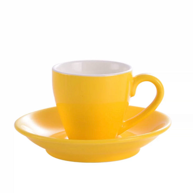 (READY STOCK)Coffee Espresso Cup Set Porcelain Cup and Saucers Drinkware 80ml 170ml