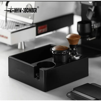 (Ready Stock)MHW-3BOMBER ABS 51/53/58mm Coffee Tamper Holder Knock Box Tamper Stand Barista Tools