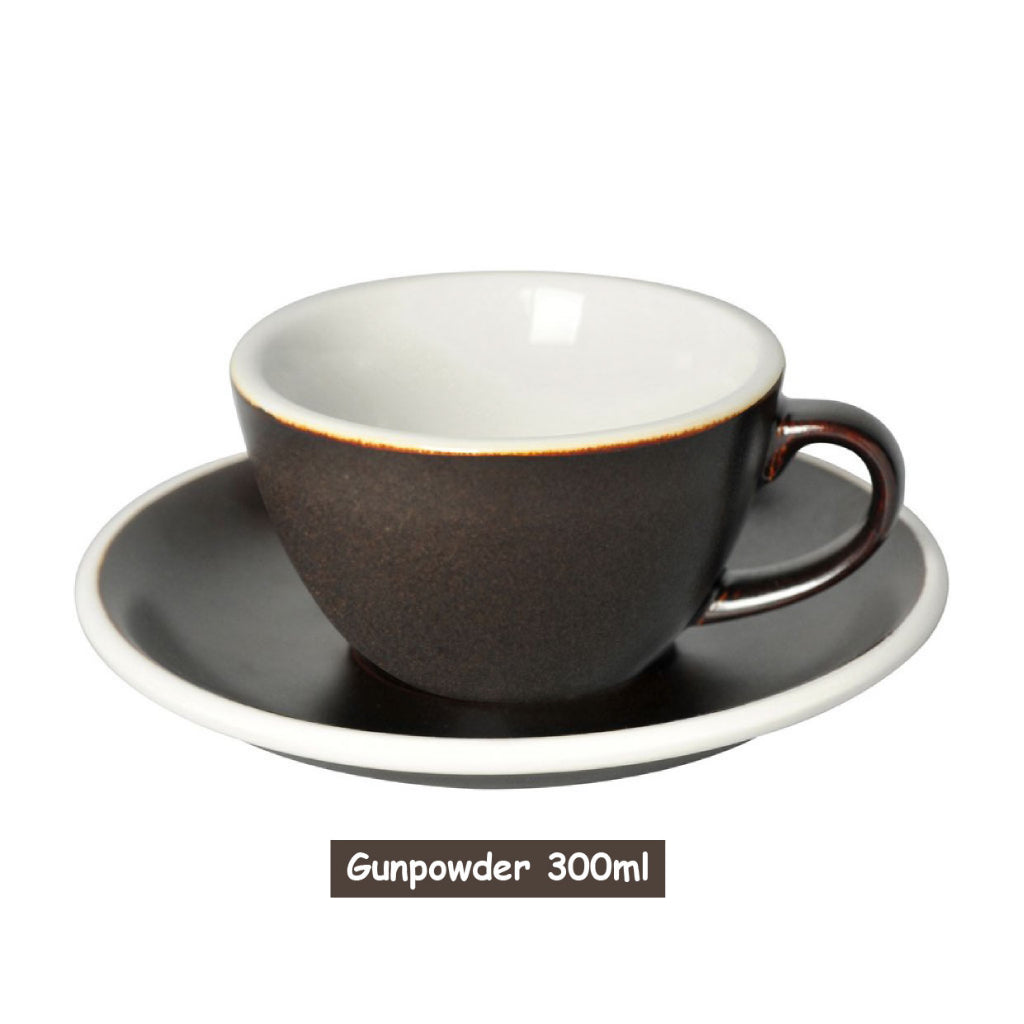 (Ready Stock)100% Genuine Coffee Espresso LOVERAMICS Egg 200 ml 250ml 300ml Latte Cup & Saucer Set