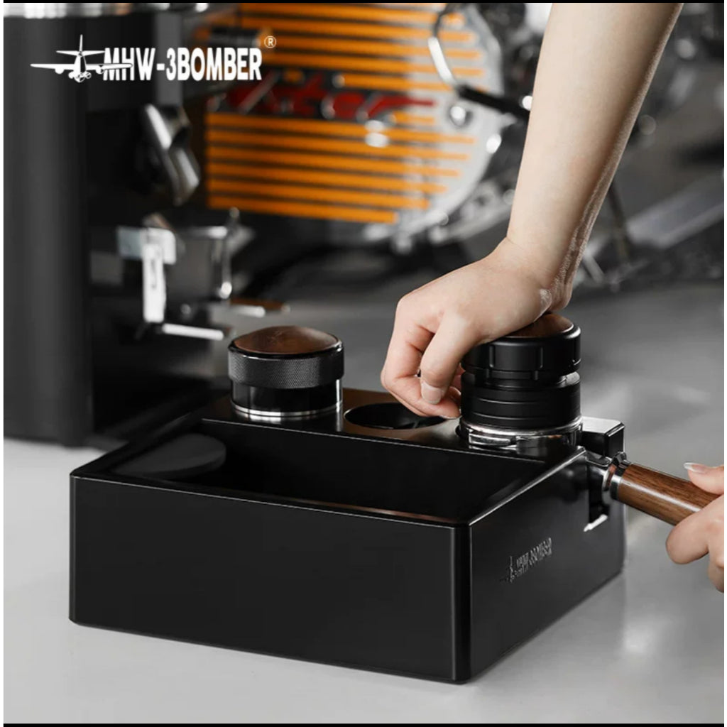 (Ready Stock)MHW-3BOMBER ABS 51/53/58mm Coffee Tamper Holder Knock Box Tamper Stand Barista Tools