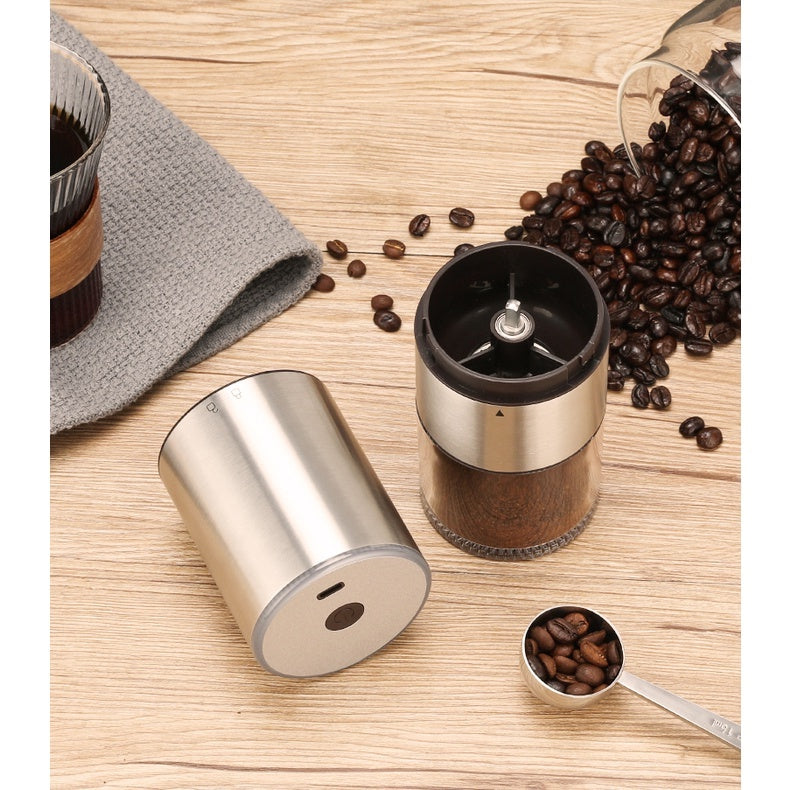 (Ready Stock)Coffee Portable Electric Coffee Grinder Automatic Type C USB Rechargeable CNC Burr Grind