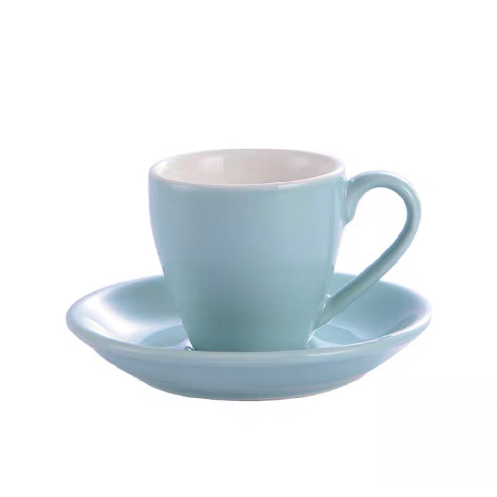 (READY STOCK)Coffee Espresso Cup Set Porcelain Cup and Saucers Drinkware 80ml 170ml