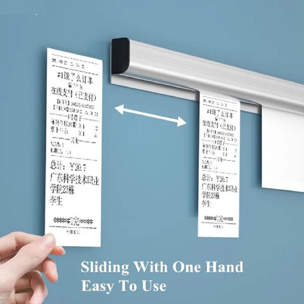 (Ready Stock)Aluminium Alloy Wall Mounted Take Out List Receipt Clip Hanging Ticket Order Invoice Paper Restaurant