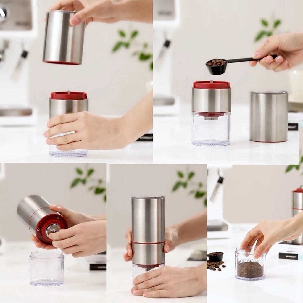 (Ready Stock)Coffee Portable Electric Coffee Grinder Automatic Type C USB Rechargeable CNC Burr Grind