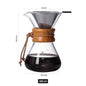 (Ready Stock)Coffee Espresso Hand Brew Drip Filter V60 Glass Pot With Reusable Stainless Steel Filter 400ml 500ml